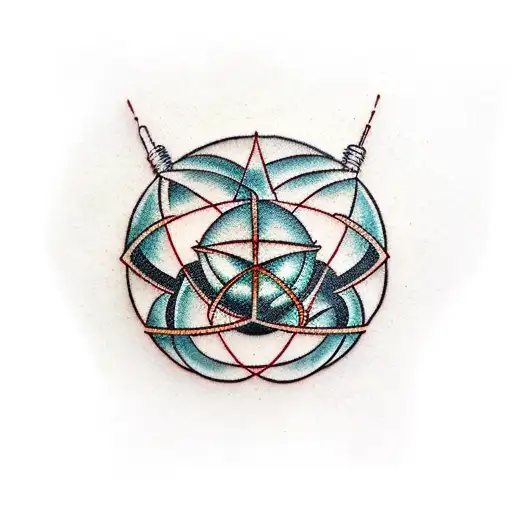 atom tattoo design idea