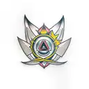 atom tattoo design idea