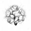 broken light bulb with flowers  tattoo design idea