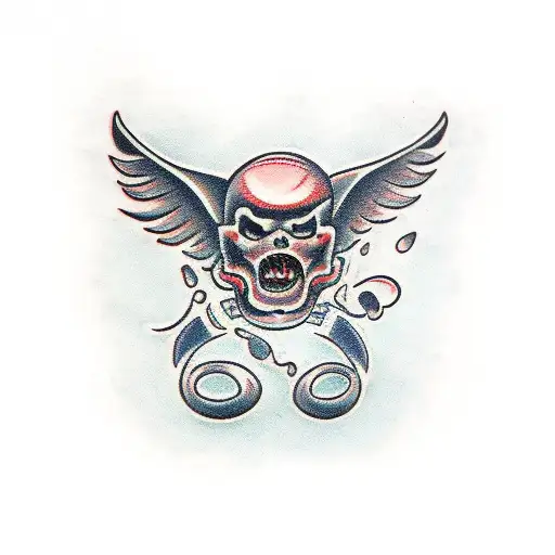baby demon tattoo design idea