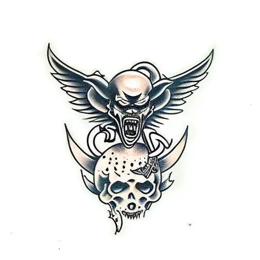 baby demon tattoo design idea