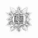 A sketch-style tattoo of a philosophical quote written in a beautiful calligraphy font, surrounded by waves and seashells tattoo design idea