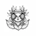 stoner strawberry  tattoo design idea