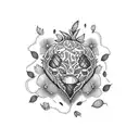 stoner strawberry  tattoo design idea