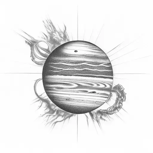 venus planet tattoo design idea