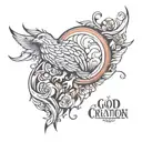 God creation tattoo design idea