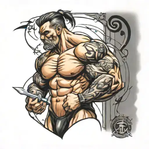 Bodybuilding tattoo design idea