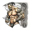 Bodybuilding tattoo design idea