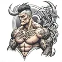 Bodybuilding tattoo design idea