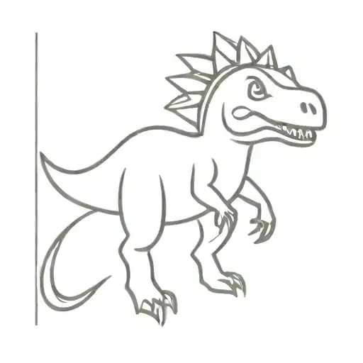 dinosaur cute tattoo design idea