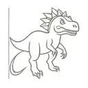 dinosaur cute tattoo design idea
