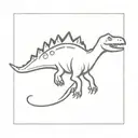 dinosaur cute tattoo design idea