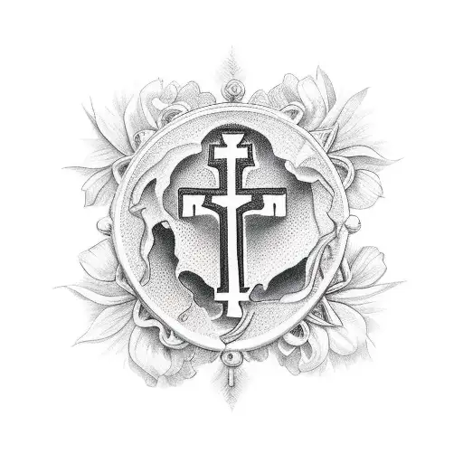 Catholic tattoo design idea