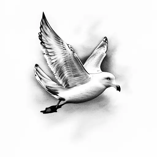 seagull  tattoo design idea