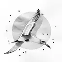 seagull  tattoo design idea
