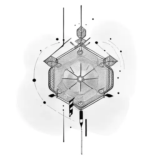 minimalist drums tattoo design idea