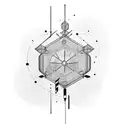 minimalist drums tattoo design idea