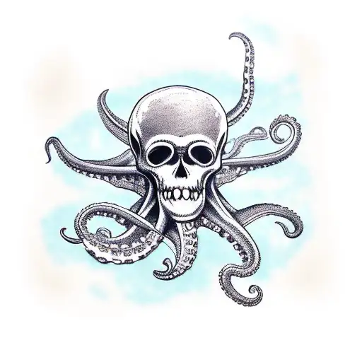 Pirate Octopus Shoulder to sleeve tattoo design idea