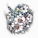 cherry blossom tattoo design idea