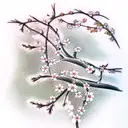 cherry blossom tattoo design idea