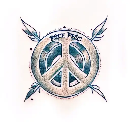Peace and Health tattoo design idea