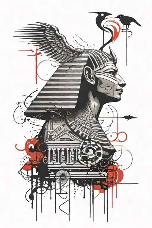 Egyptian hieroglyphs tattoo design idea