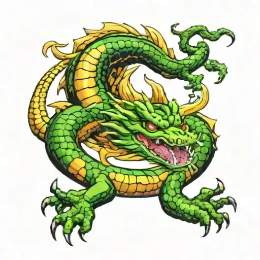 shenron from dragonball z tattoo design idea