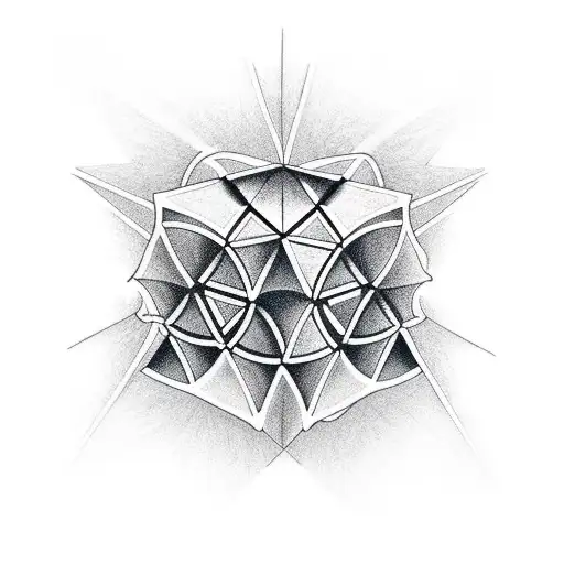  rubik's cube exploded tattoo design idea