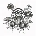 adhd serotonin psilocybin lsd tattoo design idea