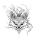  semicolon and phoenix tattoo design idea