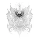  semicolon and phoenix tattoo design idea