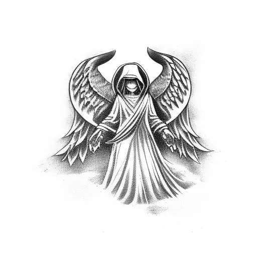 Geometric guardian angel tattoo | Music tattoo designs, Angel tattoo  designs, Guardian angel tattoo