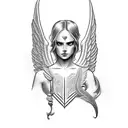 guardian angel tattoo design idea