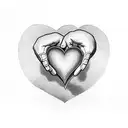 A heart-shaped boxing ring with Dearbhla's name in bold letters tattoo design idea