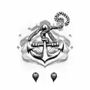 anchor love tattoo design idea