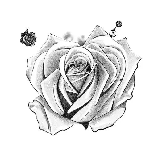 blackjack hand with roses and rosary tattoo design idea