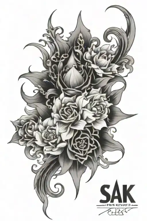 signature with sak yant tattoo tattoo design idea