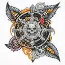 CYBERSECURITY TREBOL tattoo design idea