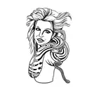 Britney Spears holding the snake at the VMAS  tattoo design idea