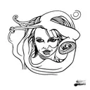 Britney Spears holding the snake at the VMAS  tattoo design idea