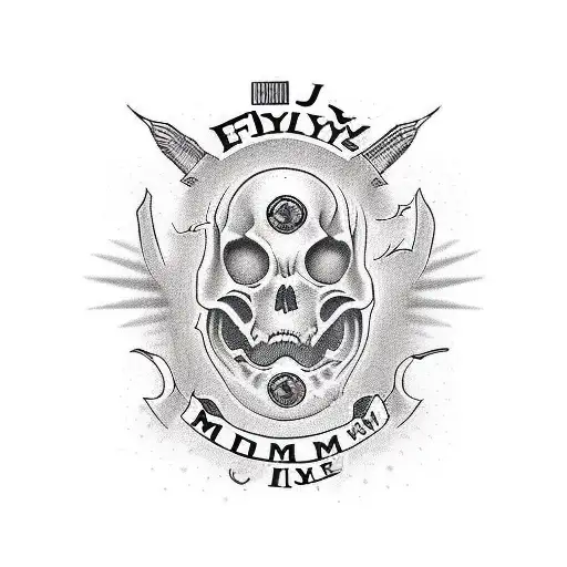 Family of mom dad and 2 boys tattoo design idea