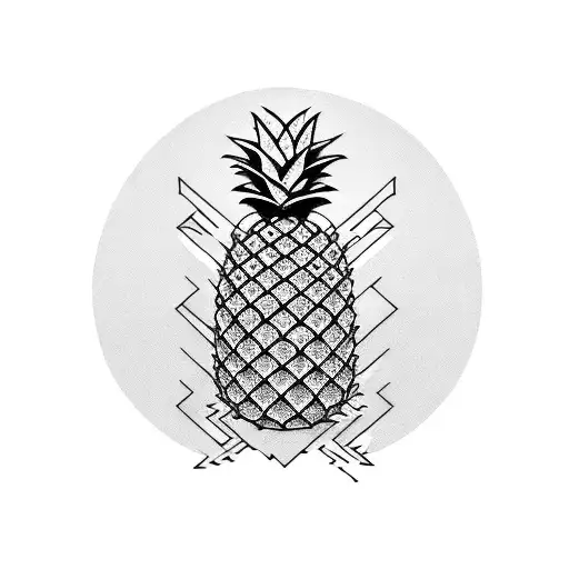 Pineapple tattoo design idea