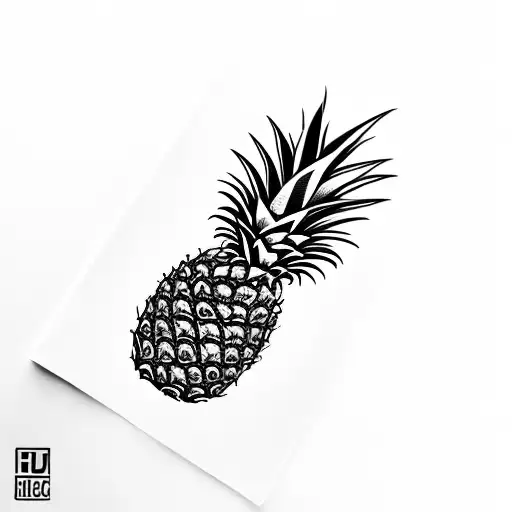 Pineapple tattoo design idea