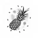 Pineapple tattoo design idea