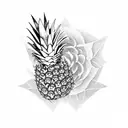 Pineapple tattoo design idea