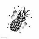 Pineapple tattoo design idea