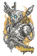 borderlands video game tattoo design idea