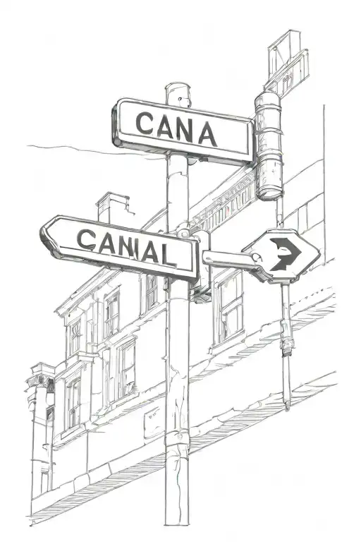 street sign on the corner of canal and mulberry st tattoo design idea