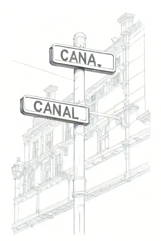 street sign on the corner of canal st and mulberry st tattoo design idea