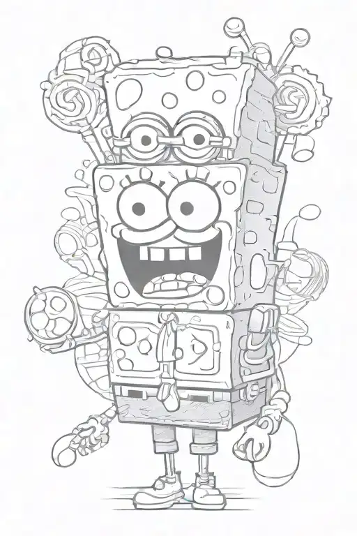 Jason Freeny SpongeBob SquarePants tattoo design idea